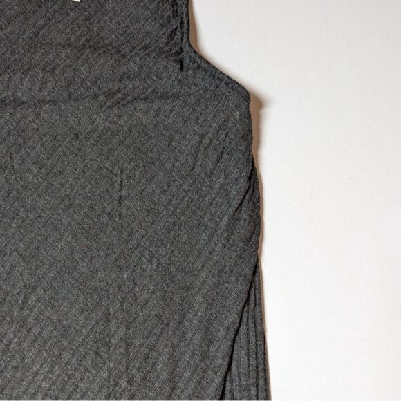 Lush Bodycon Dress NWT Sleeveless Asymmetrical Maxi Dress Small Charcoal Gray - Picture 9 of 9